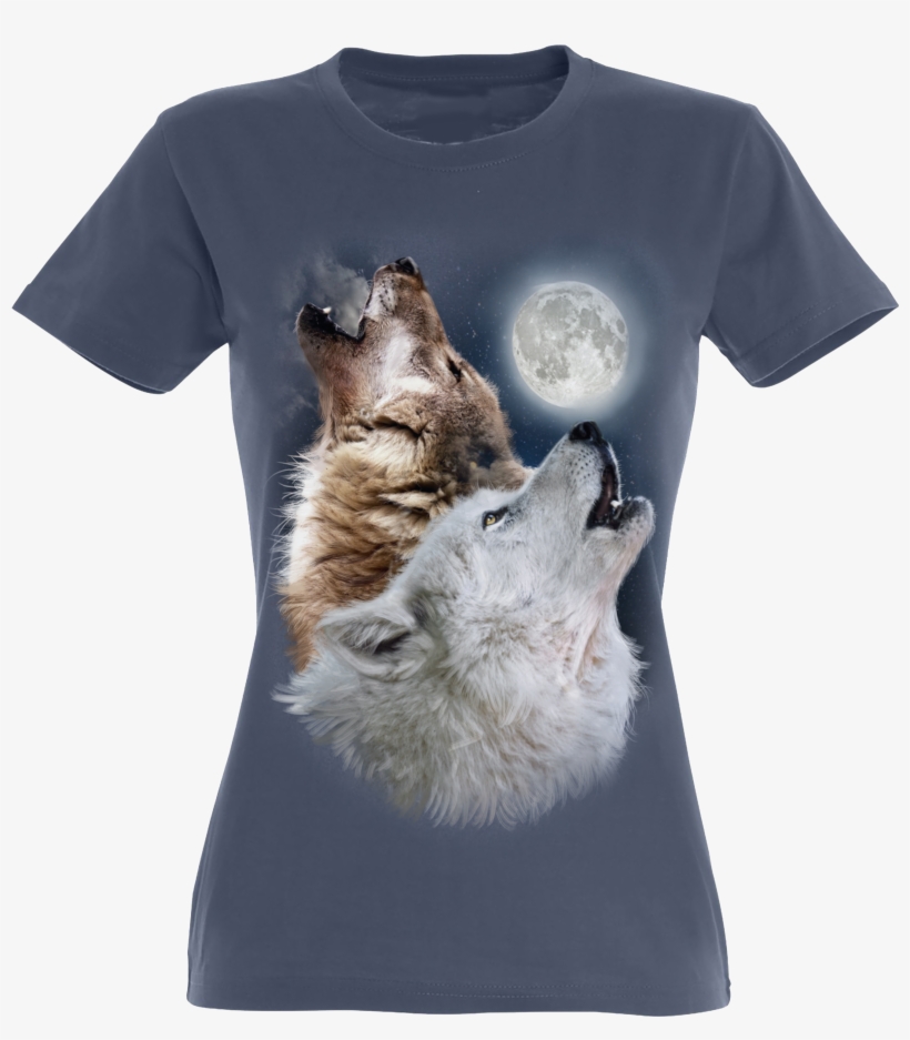 Wolf Howling T-shirt Women - Paw, transparent png download