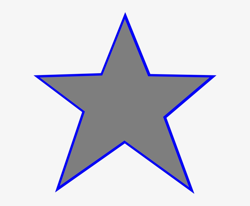 Silver Blue Star Clip Art - Silver Star Pgn, transparent png download