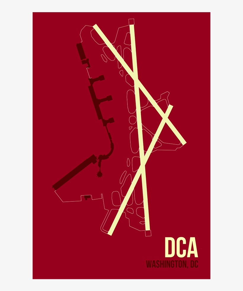 Dca - Airport Diagram Posters, transparent png download