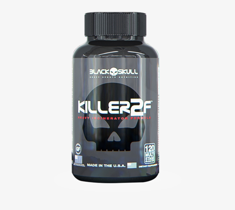 Black Skull Bottle - Killer 2f, transparent png download