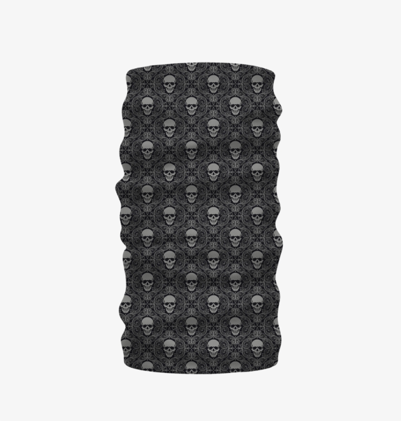 Black Skull ﻿neck Warmer Morf Scarf - Patchwork, transparent png download