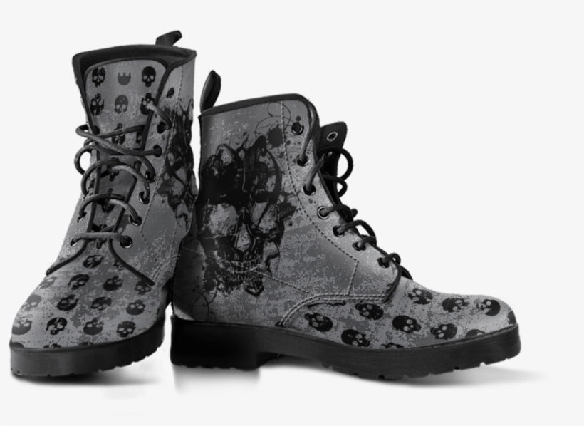 Skull Obsession Black Skull Leather Boots - Steampunk Boots Mens, transparent png download