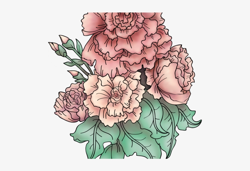 Carnation Abd Peony Tattoo, transparent png download