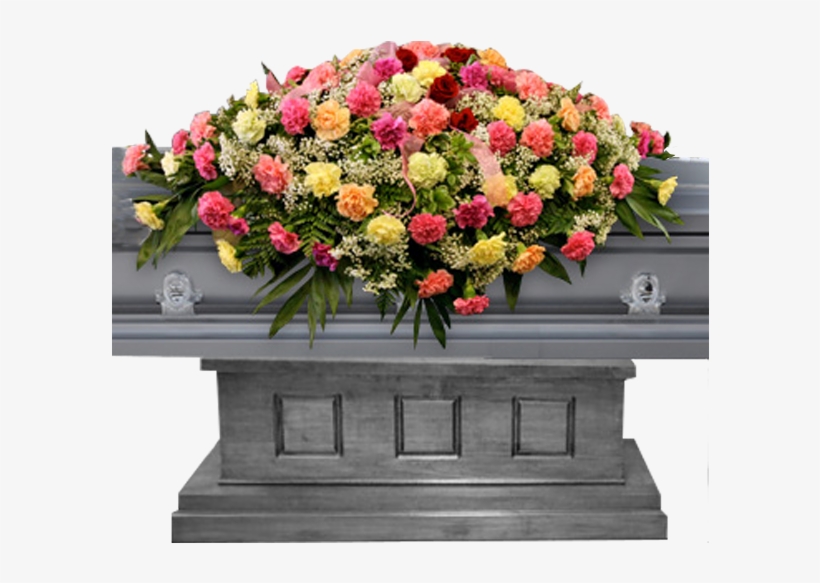 Sherbert Carnation Casket Spray - Colorful Casket Sprays, transparent png download