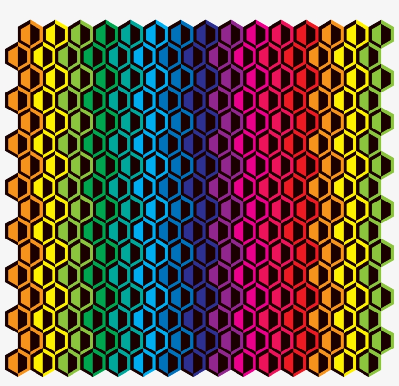 Playing Around With Hexagons And Color Gradient - Circle, transparent png download