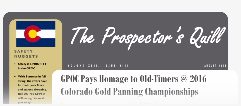 2016 August Quill - Colorado State Flag, transparent png download