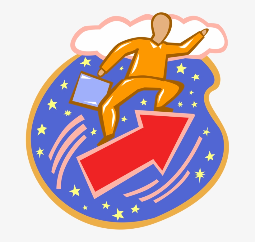 Vector Illustration Of Businessman Shooting For Success, transparent png download