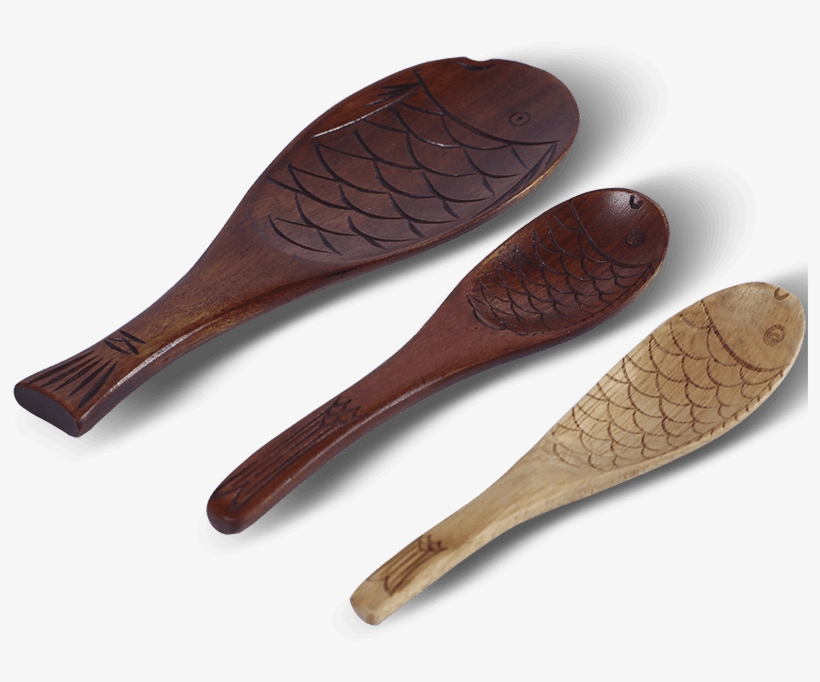Wind Seasons Solid Wood Tableware Wooden Spoon Fish - Wooden Spoon, transparent png download