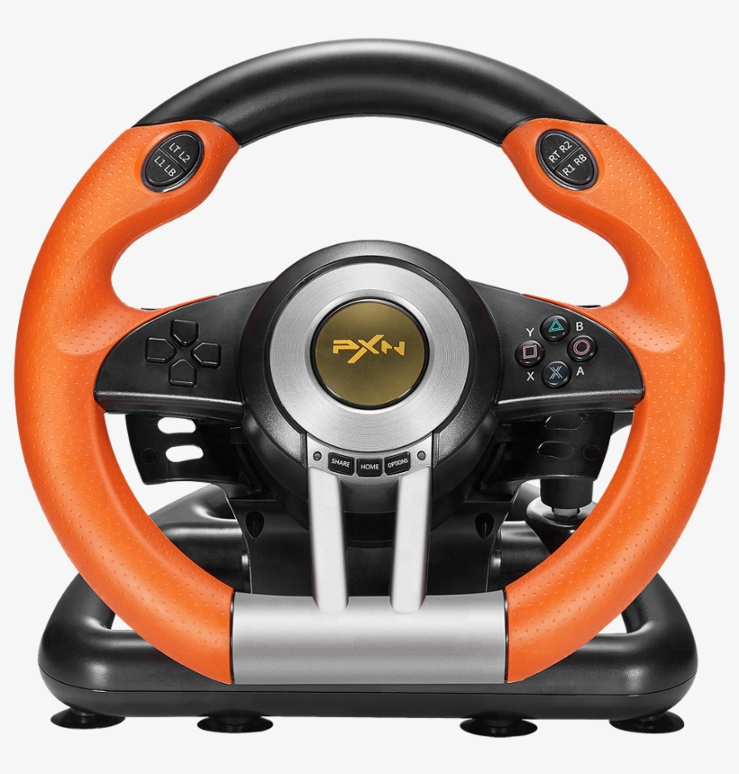 Pxn-v3ii Usb Racing Game Steering Wheel Plug And Play - Game Controller, transparent png download