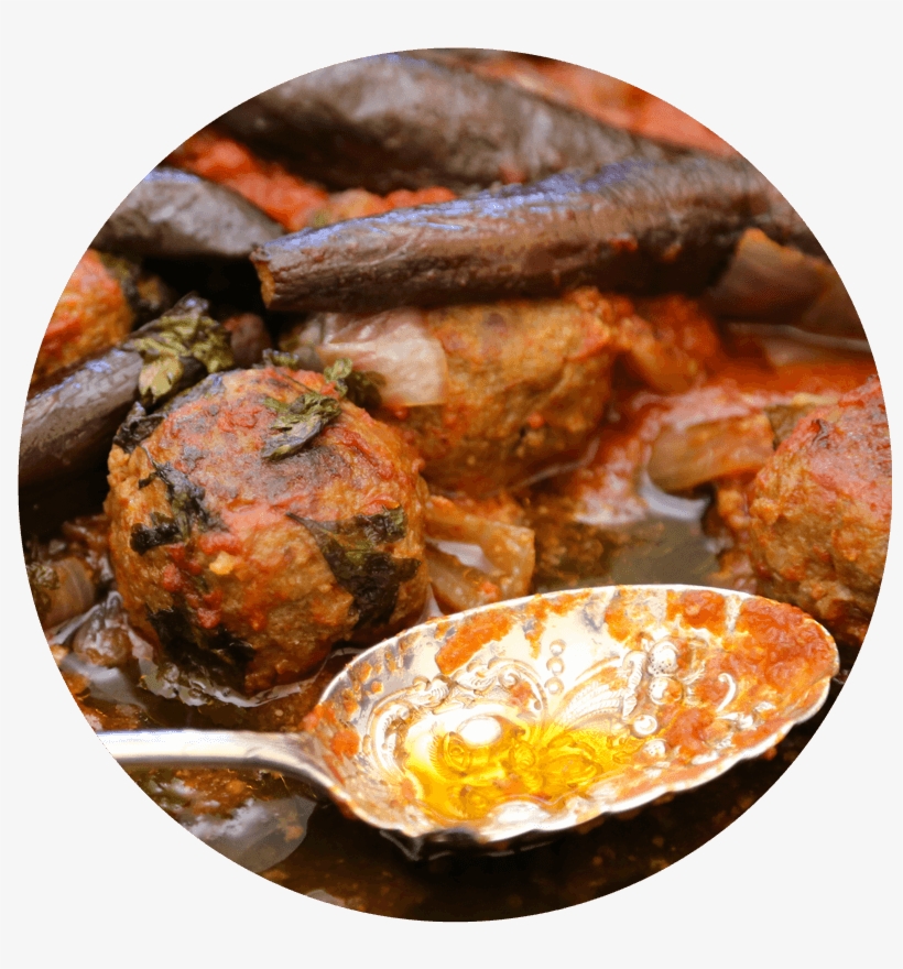 Ko's Spiced Meatballs With Baby Eggplants - Meatball, transparent png download
