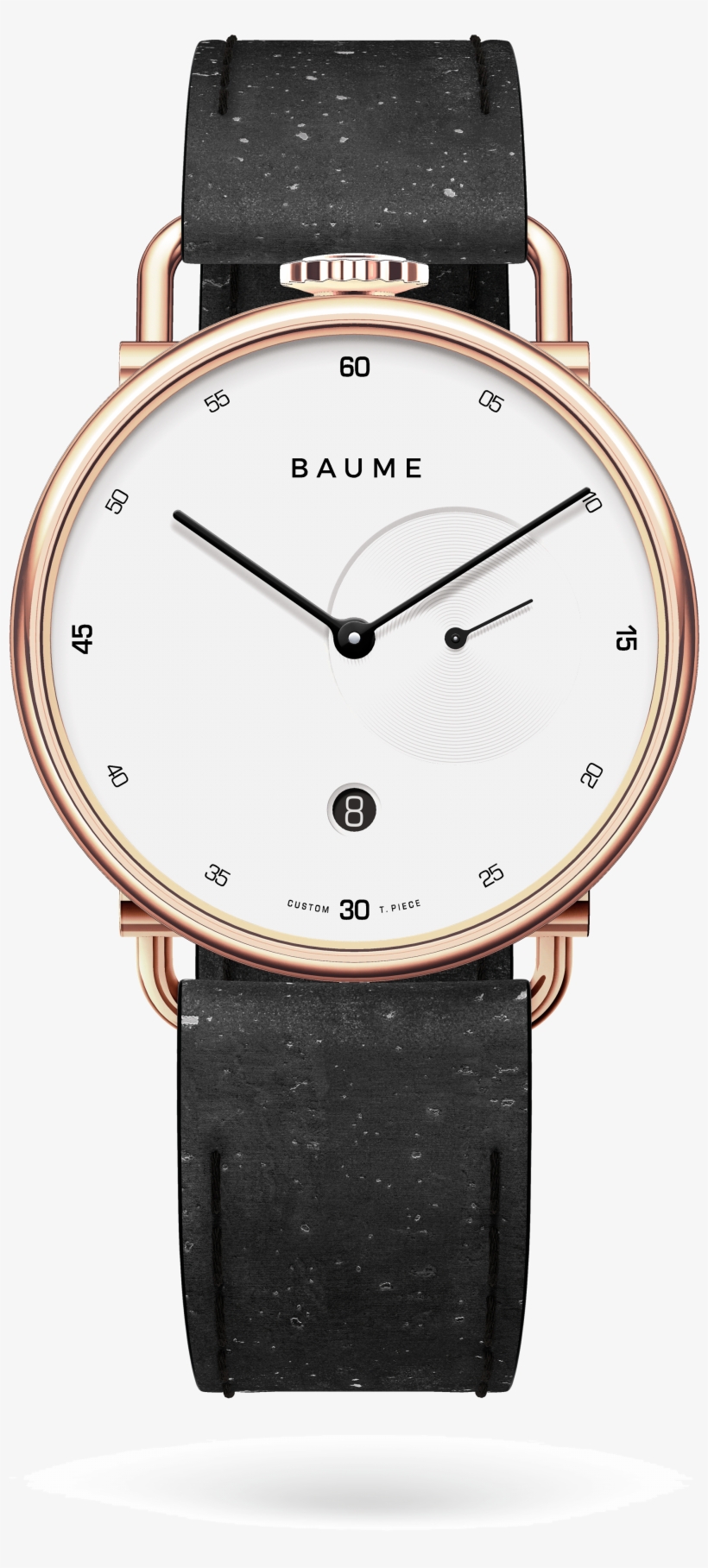 41mmdate Unisex Custom Watch Ronda Golden Case Black - Richemont Orologi, transparent png download