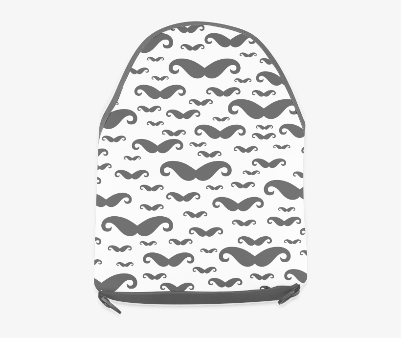 Black Handlebar Mustache / Moustache Pattern Crossbody - Beanie, transparent png download