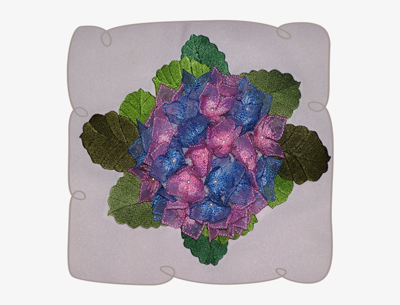 Hydrangea Fabric Flower Pillow - Fabric Flowers Pillows, transparent png download
