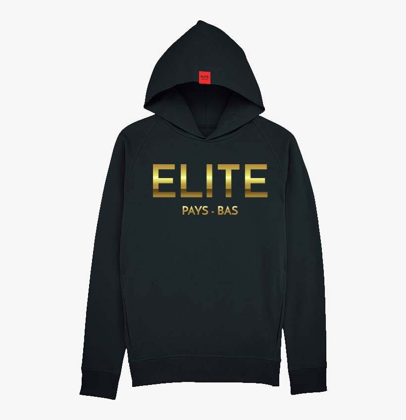 Black Hoodie Golden Logo - Hoodie, transparent png download