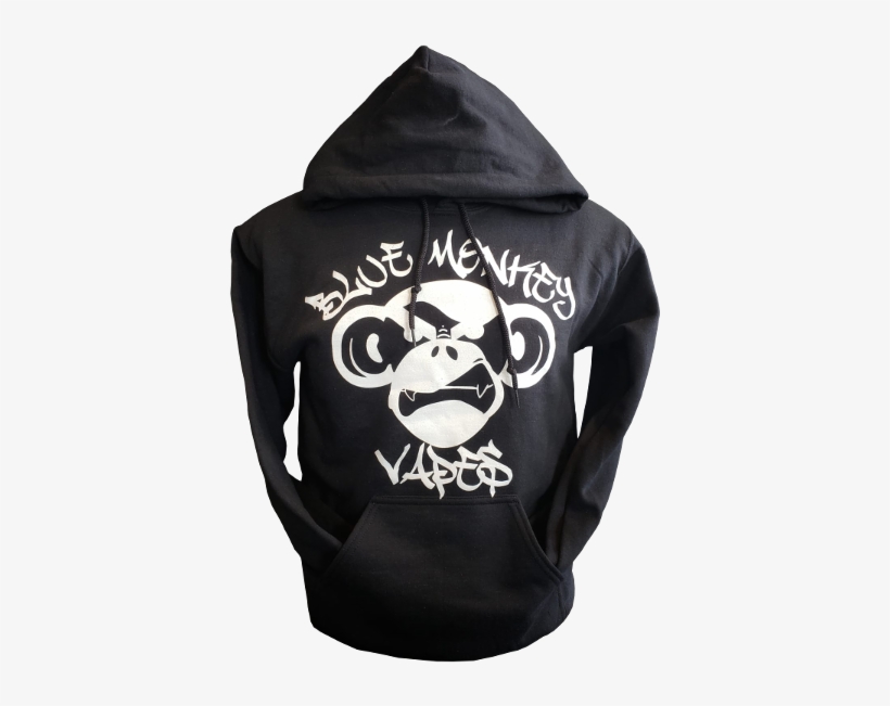 Black Hoodie By Blue Monkey Vapes - Blue Monkey Vapes Logo, transparent png download