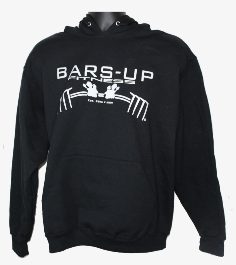 Black Hoodie W White - Hoodie, transparent png download