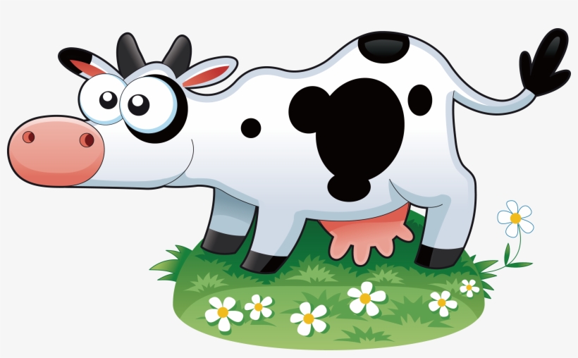Cattle Sticker Mural - Cute Cartoon Animals, transparent png download