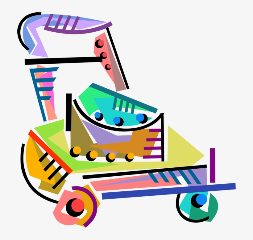 Vector Illustration Of Yard Work Lawn Mower Cuts Grass, transparent png download