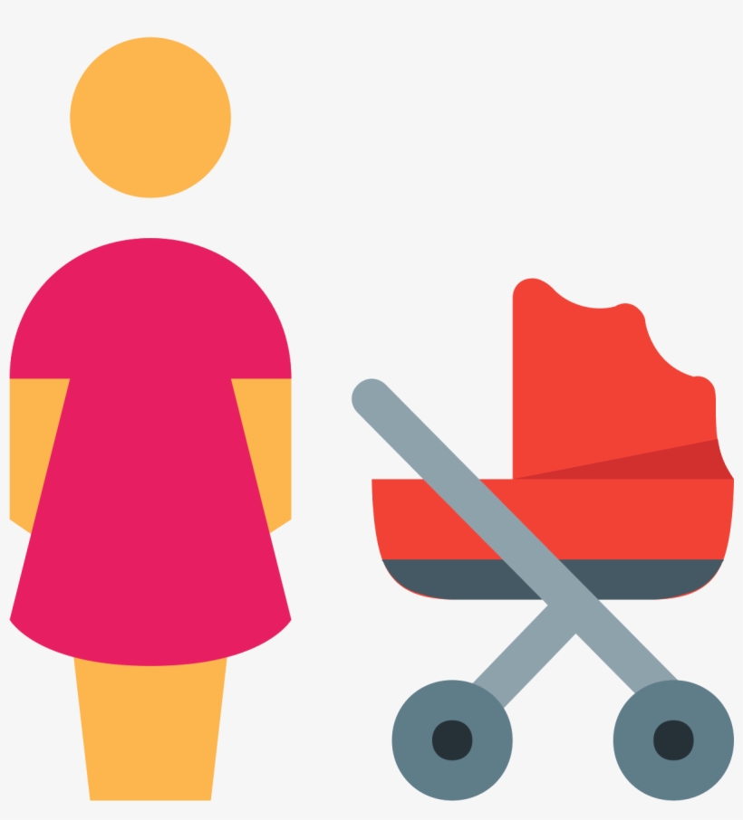 The Icon Shows A Mother Standing Next To Her Baby In - Guess The Emoji Level 5 Best Of 2015, transparent png download