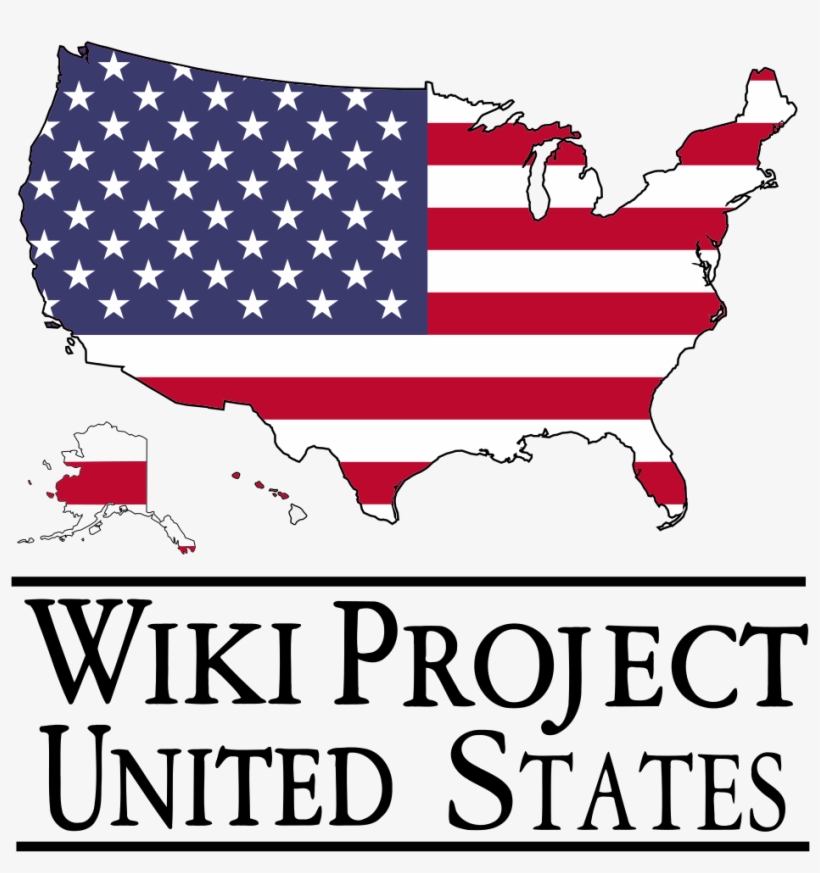 Wikiproject United States Logosvg - Red White And Blue Map Of Usa, transparent png download