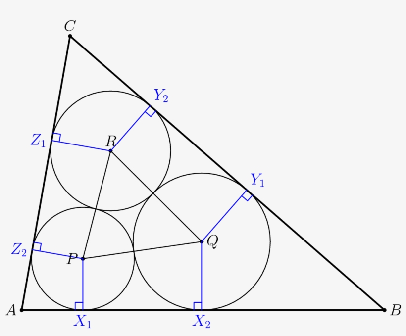 Since The Circles Are Tangent To The Sides Of The Triangle, - Diagram, transparent png download