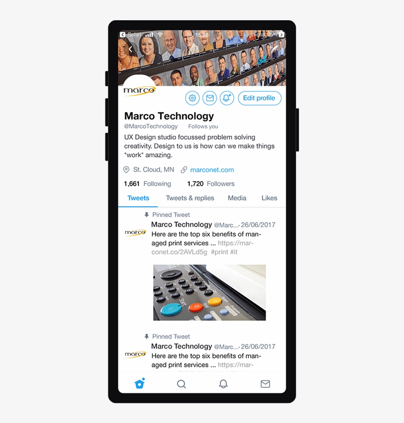 Marco Twitter Mockup 2 - Online Advertising, transparent png download