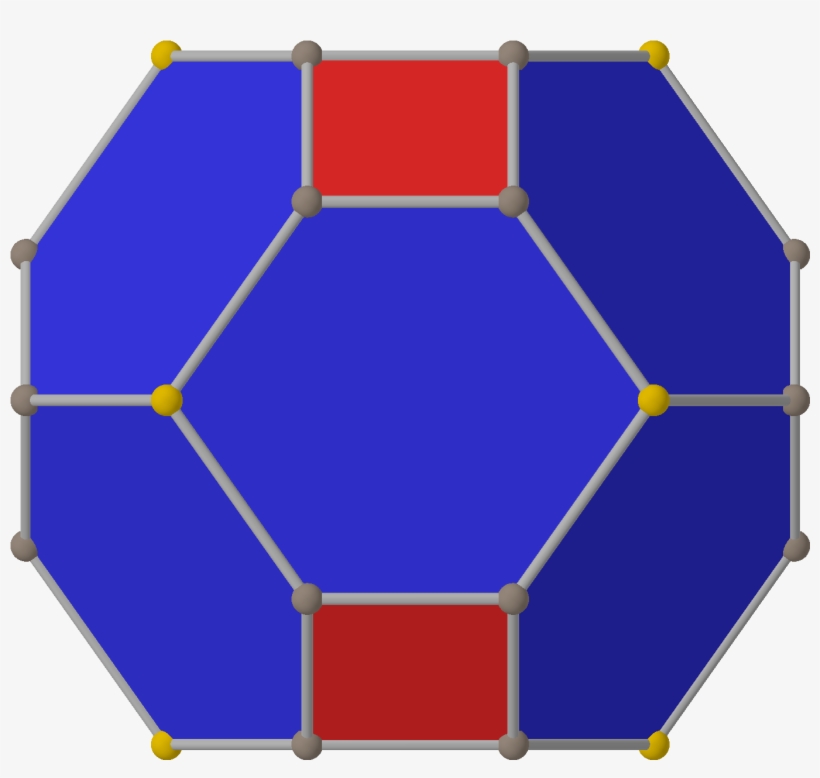 Polyhedron Chamfered 6 From Blue - Diagram, transparent png download