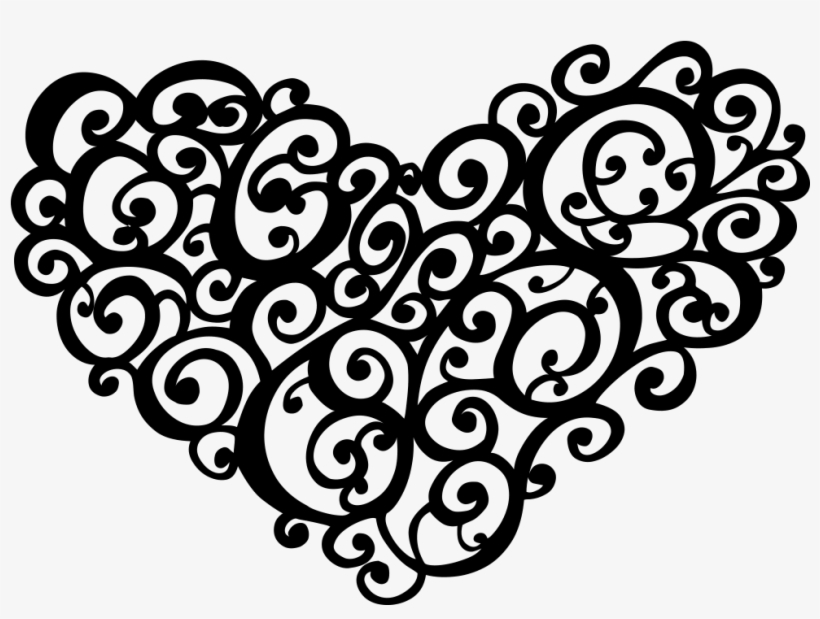 Silhouette Heart Png Transparent - Clip Art, transparent png download