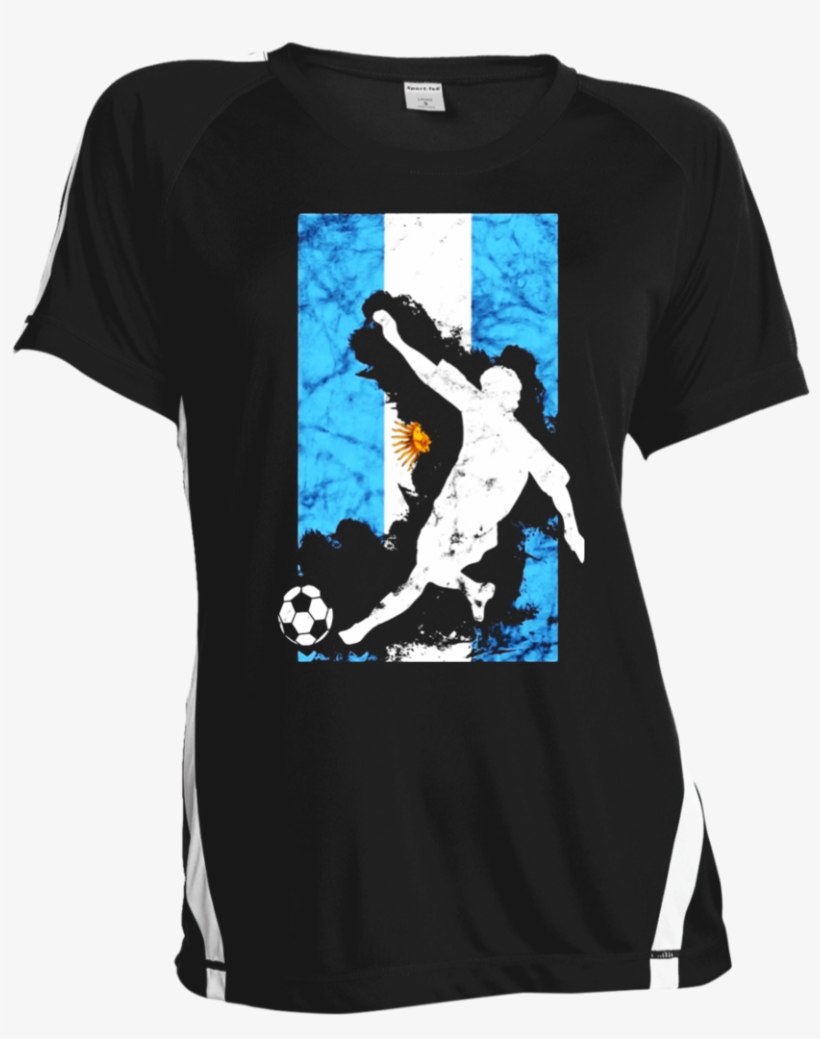 Argentina Flag Soccer Player Team T-shirt - T-shirt, transparent png download