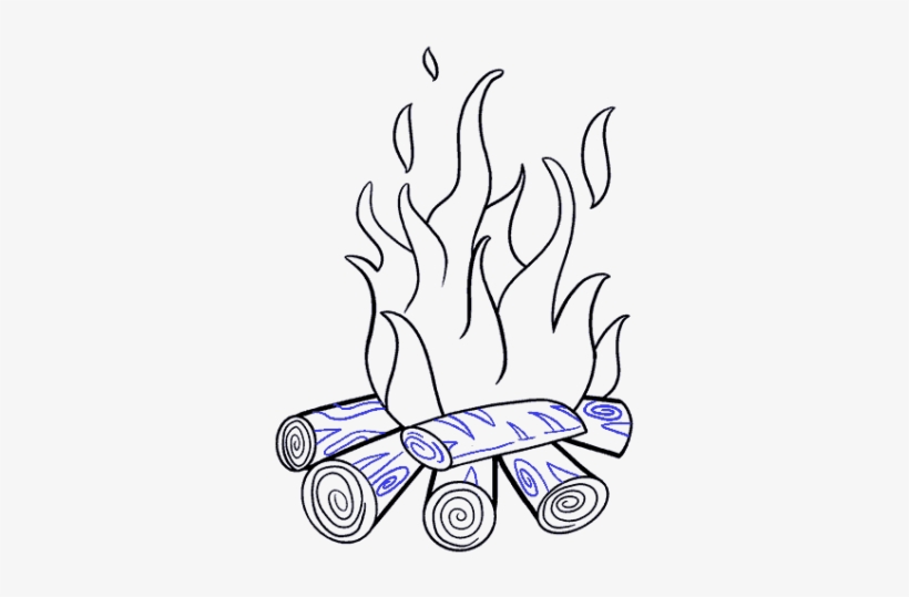 Drawn Fire Circle - Illustration, transparent png download