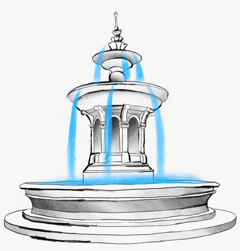 Fountain - Illustration, transparent png download