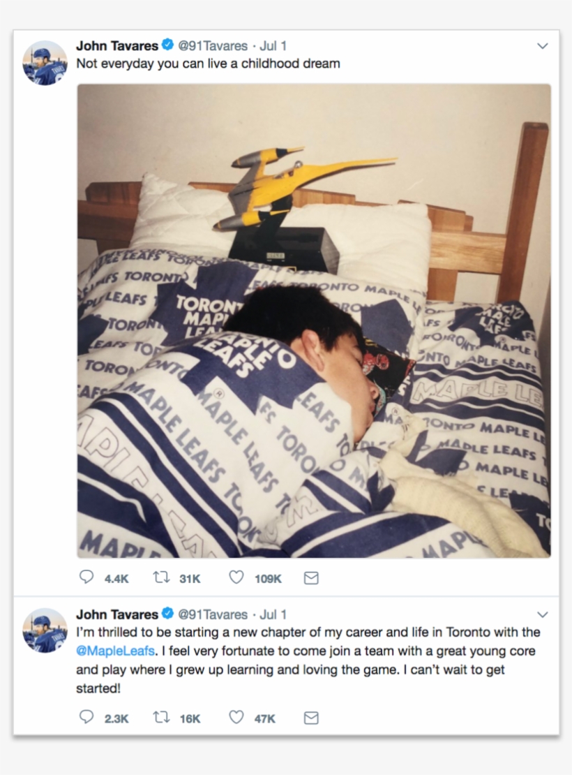 Tavares Image - John Tavares Leafs Bed, transparent png download