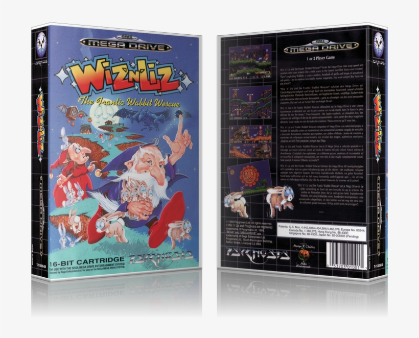 Sega Genesis Wiz N Liz Eu Sega Megadrive Replacement - Wiz N Liz, transparent png download