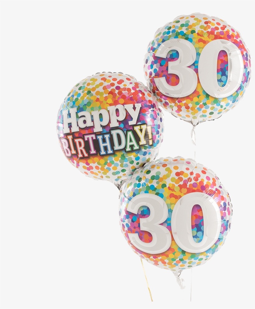 330 Rainbow Confetti Happy Birthday Trio - 50th Birthday Balloons Png, transparent png download