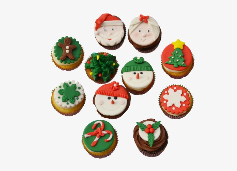 Christmas Cupcakes Toronto With Snowman Cupcakes Toppers, - Christmas Cupcakes Png, transparent png download