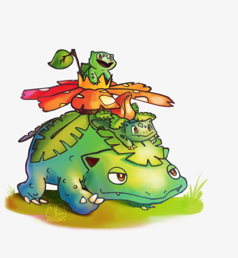 003 Venusaur - Cartoon, transparent png download