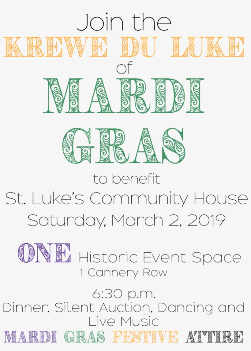 Mardi Gras Invitation For Web - Calligraphy, transparent png download
