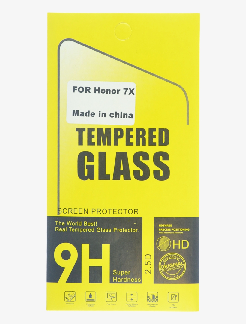 Huawei Honor 7x Tempered Glass Screen Protector - Tempered Glass For Iphone, transparent png download