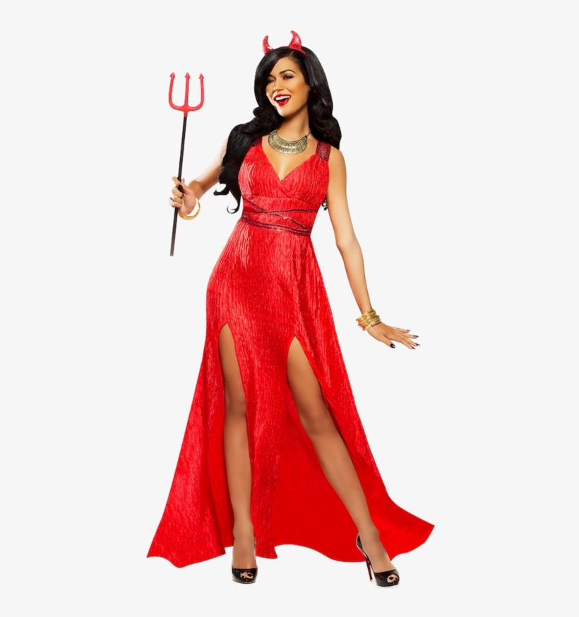 Can't Have An Angel Without A Devil Get Some Red Clothes - Red Devil Woman Costume, transparent png download