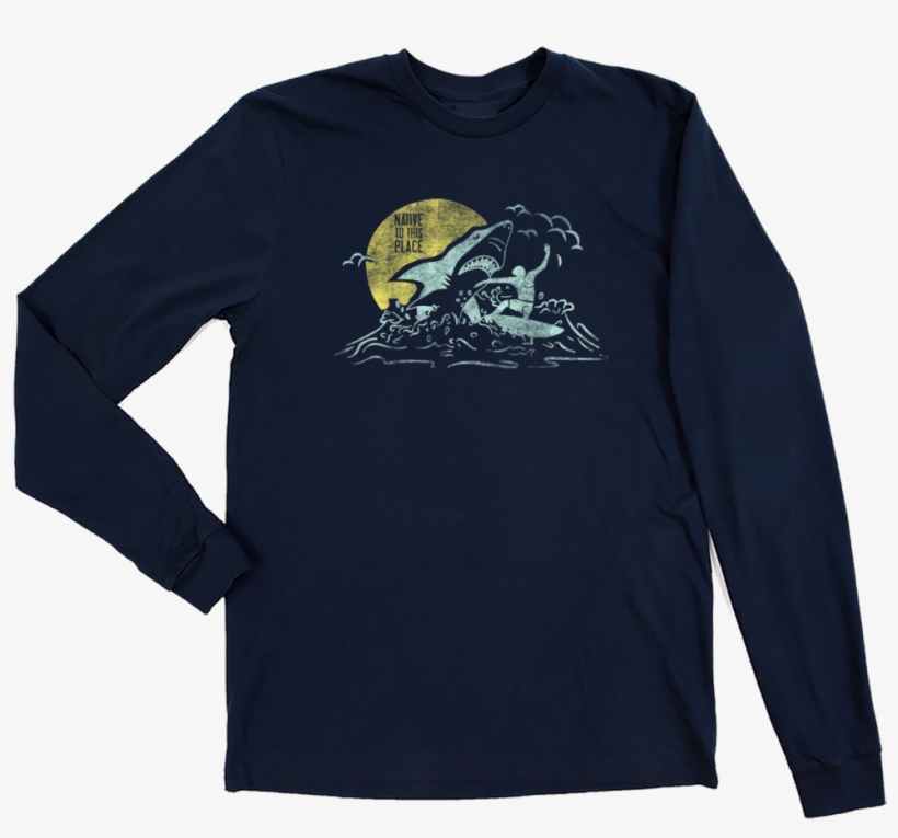 Unisex Great White Organic Cotton Long Sleeve - Long-sleeved T-shirt, transparent png download