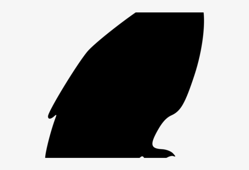 Drawn Bald Eagle Silhouette White, transparent png download