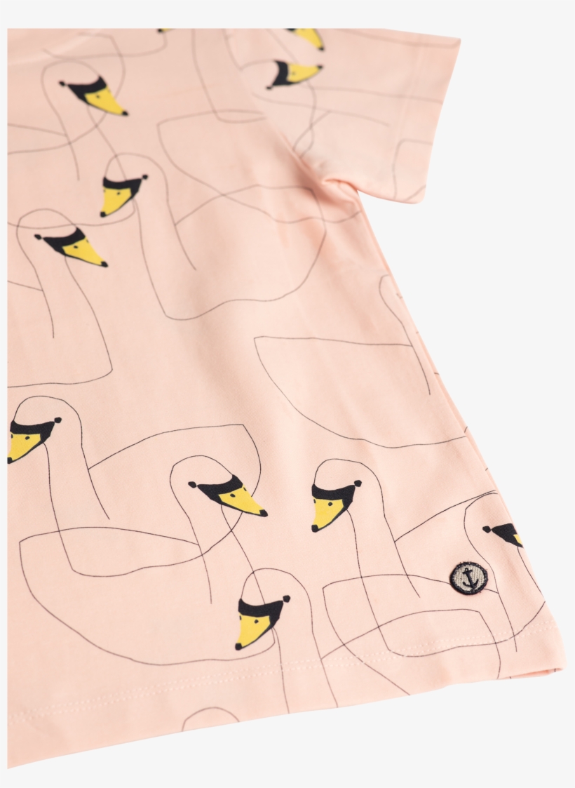 Em T-shirt Kids Swan Friends Pink - Illustration, transparent png download