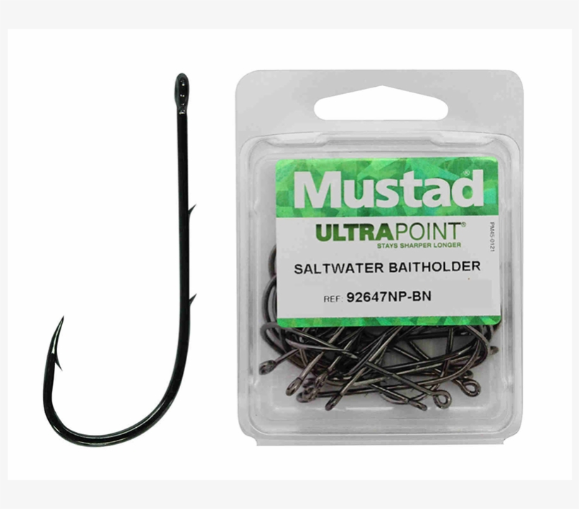 Mustad Long Baitholder Boxed Fishing Hooks - Hook, transparent png download