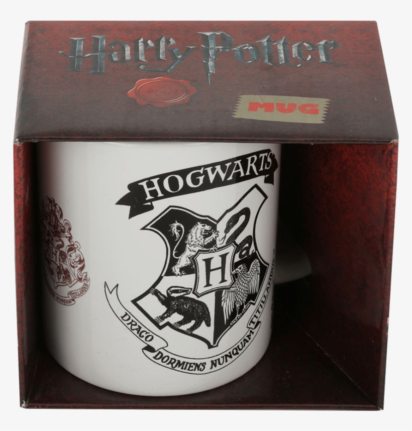 Hogwarts Crest Black Mug - Cream Soda, transparent png download