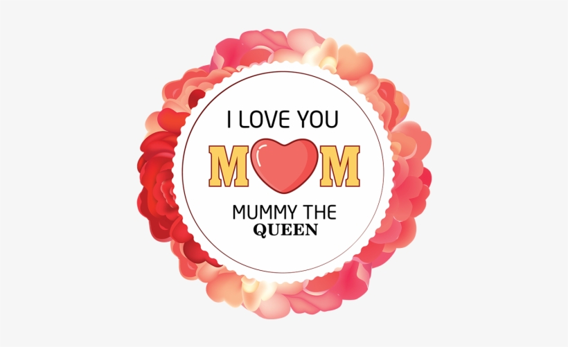 Mother Day Badge With Flower Circular Floral Ai File - Love, transparent png download