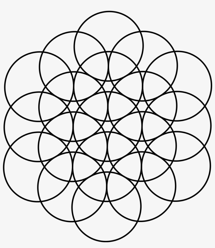 Flower Of Life 0866 19-circle - Flower Of Life Png, transparent png download