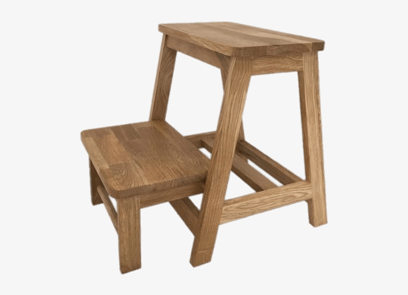 Furniture - 2 Step Wooden Stool Uk, transparent png download