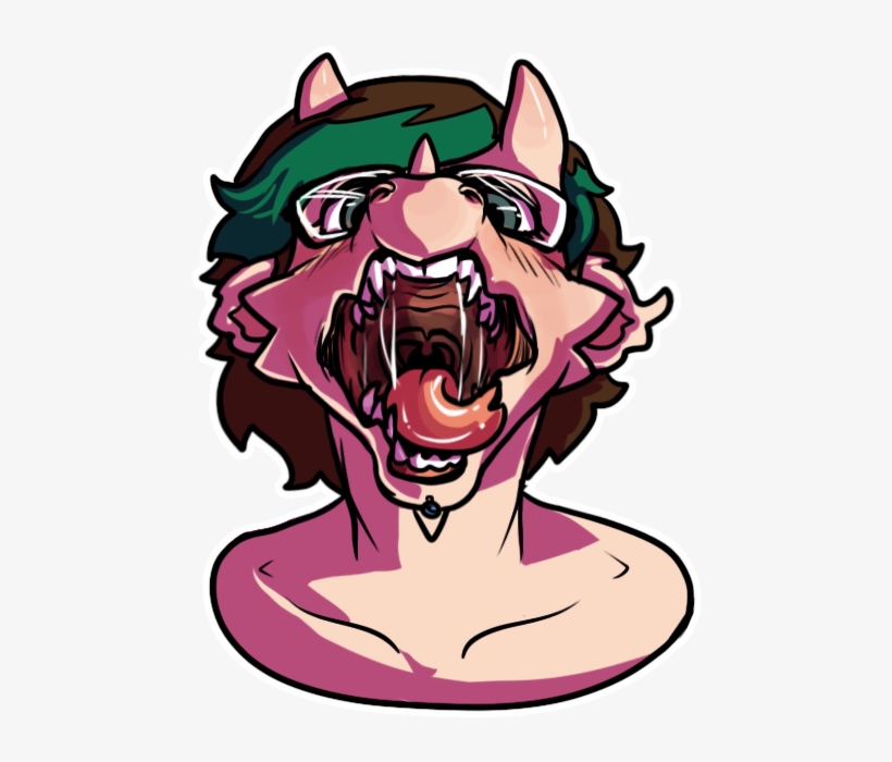 Personal Telegram Sticker 3- Open Mouth - Cartoon, transparent png download
