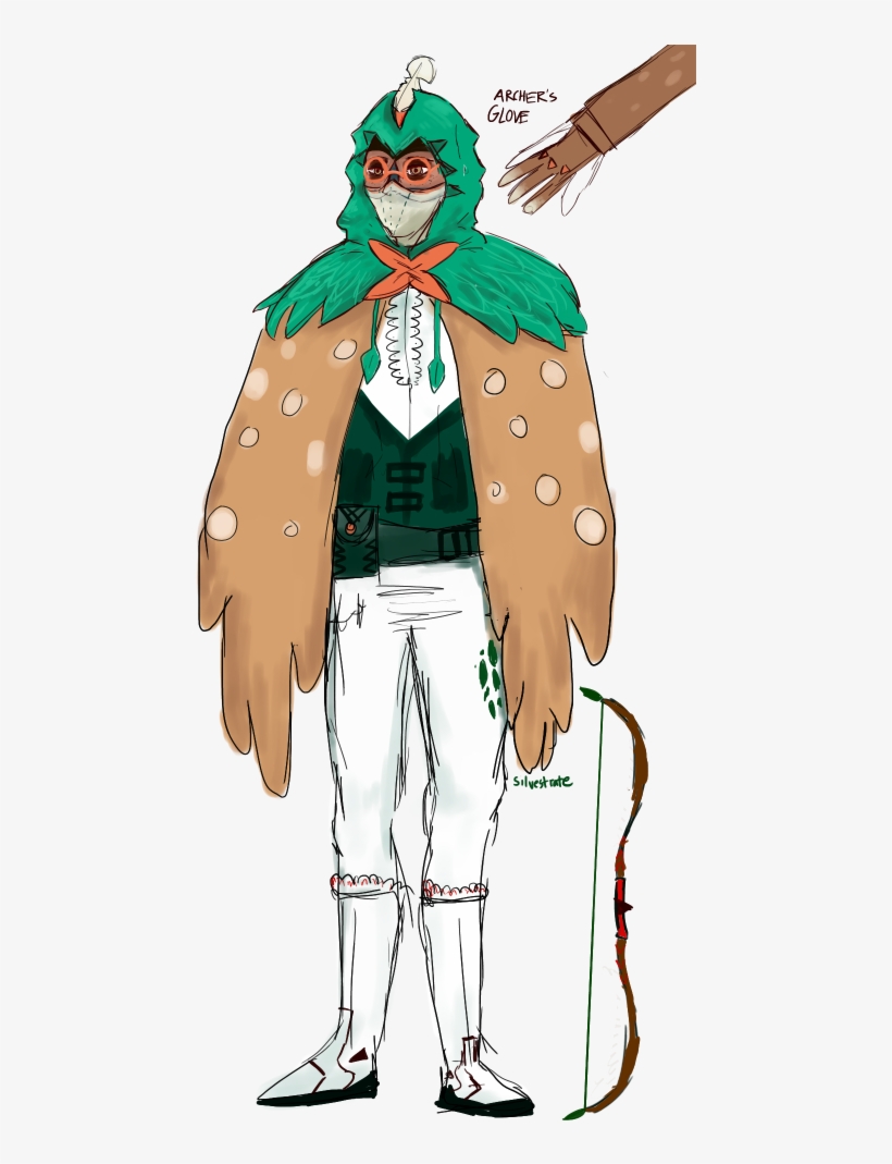 A Decidueye Gijinka I'm Getting Ashitaka Vibes From - Cartoon, transparent png download