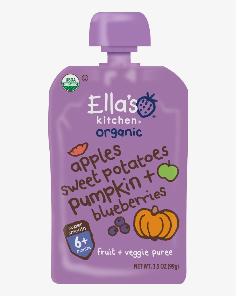 Apple Sweet Potato Pumpkin Blueberries - Ella's Kitchen, transparent png download